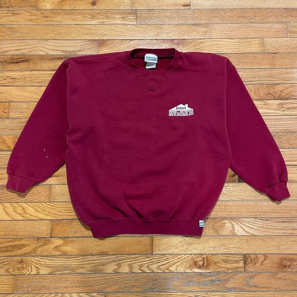 Vintage 90's Maroon Crewneck Sweater 1998 How to Fair Size Men's XL - Picture 1 of 6